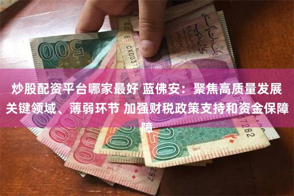 炒股配资平台哪家最好 蓝佛安：聚焦高质量发展关键领域、薄弱环节 加强财税政策支持和资金保障