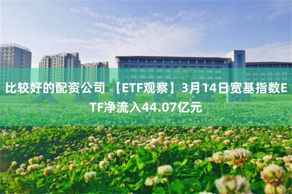 比较好的配资公司 【ETF观察】3月14日宽基指数ETF净流入44.07亿元