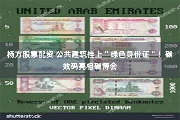 杨方股票配资 公共建筑挂上＂绿色身份证＂！碳效码亮相碳博会