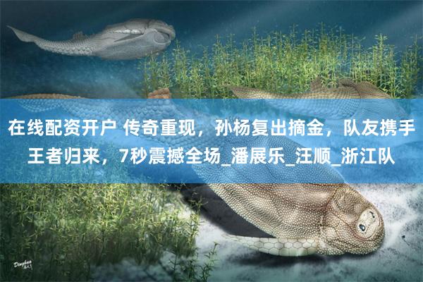 在线配资开户 传奇重现，孙杨复出摘金，队友携手王者归来，7秒震撼全场_潘展乐_汪顺_浙江队