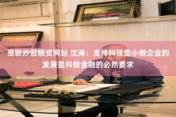 互联炒股融资网站 沈涛：支持科技型小微企业的发展是科技金融的必然要求